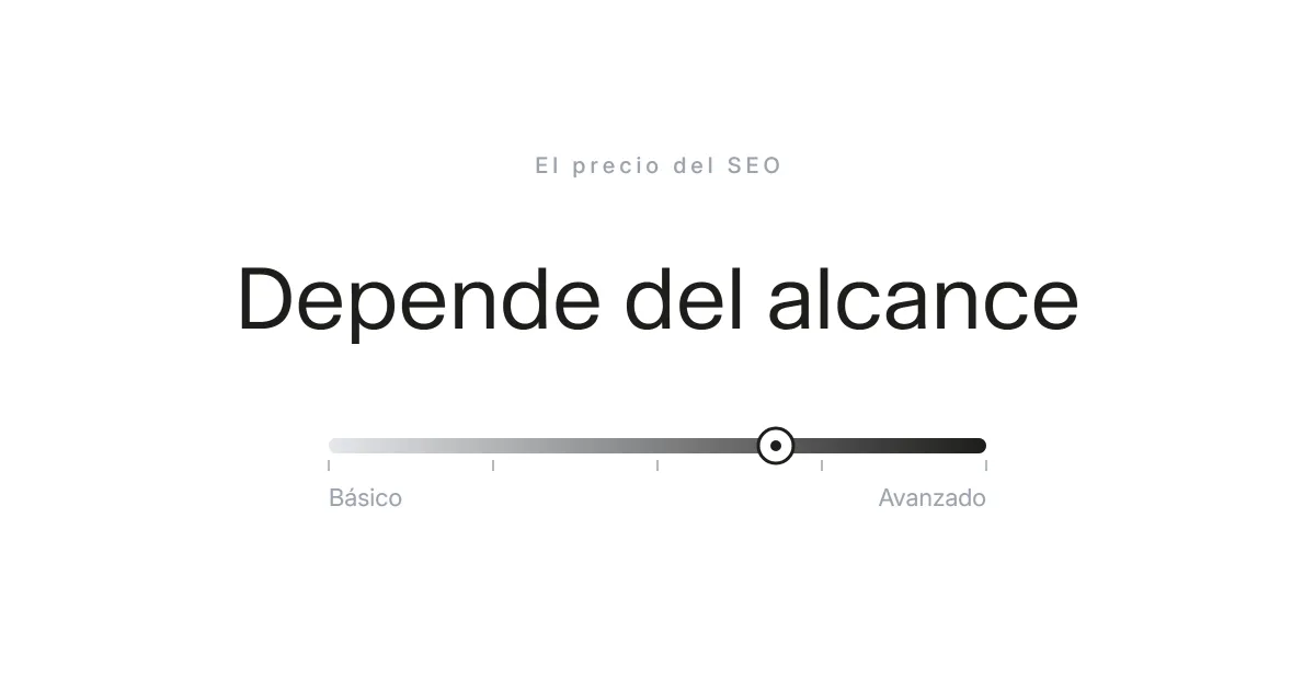 El precio del SEO depende del alcance: espectro de básico a avanzado