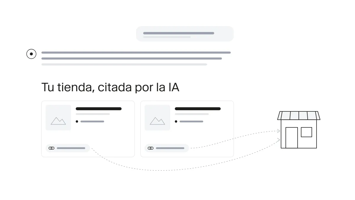 Productos de una tienda online apareciendo en una respuesta de inteligencia artificial